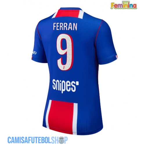 Camisa de time de futebol Paris Saint-Germain Ferran Torres #9 Replicas 1º Equipamento Feminina 2026-27 Manga Curta